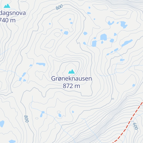 Map of Grøneknausen