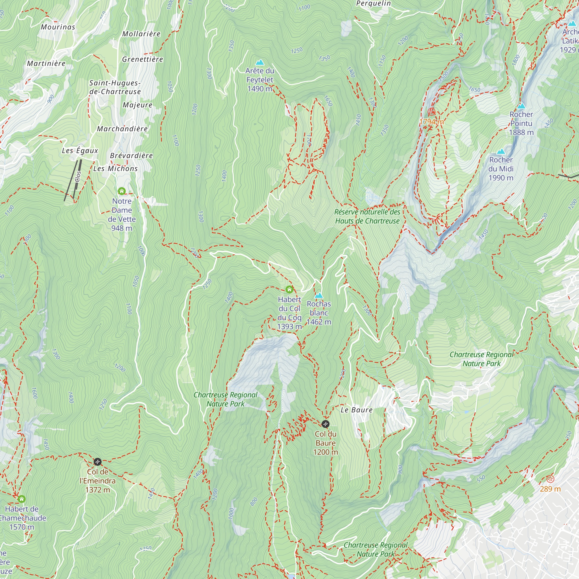 Habert du Col du Coq map