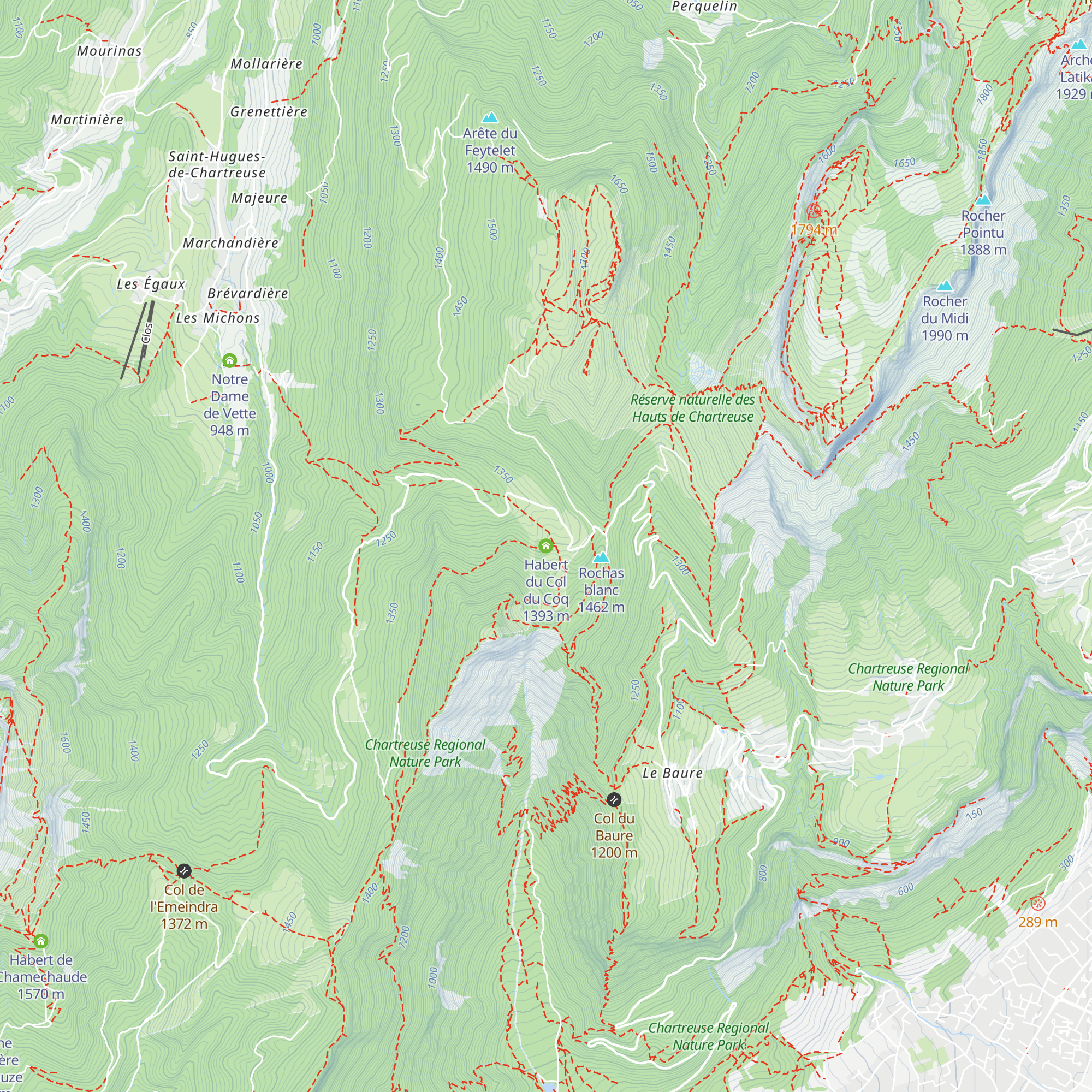 Habert du Col du Coq map