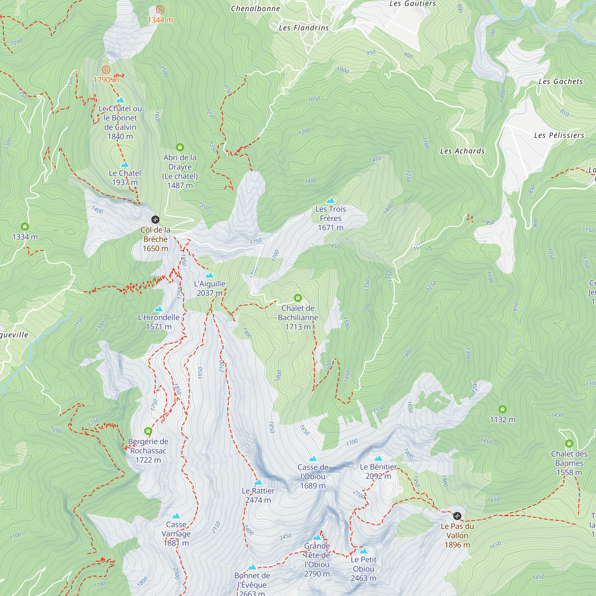 Chalet de Bachilianne map