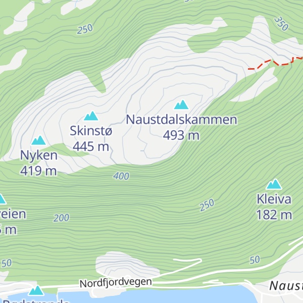 Map of Naustdalskammen