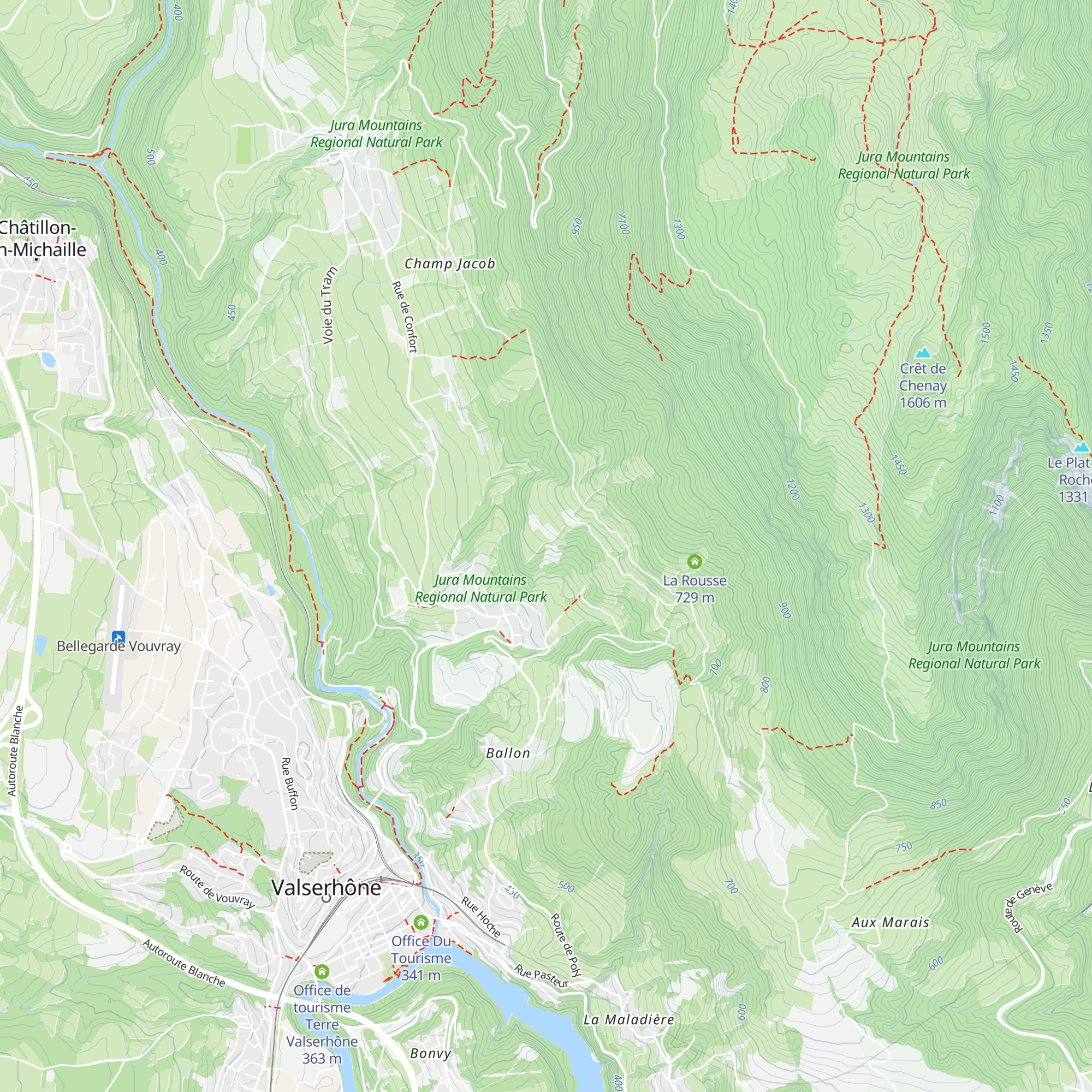 La Folatière map