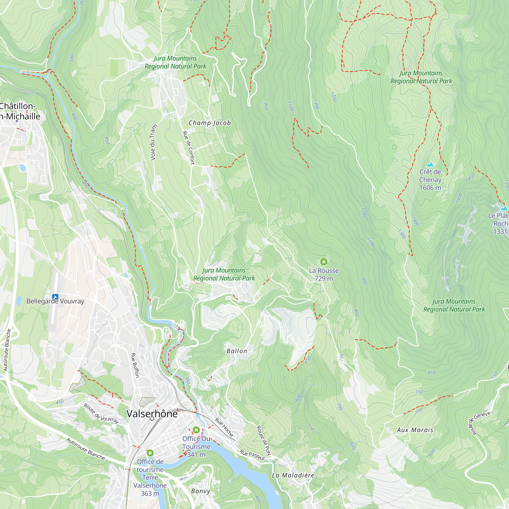 La Folatière map