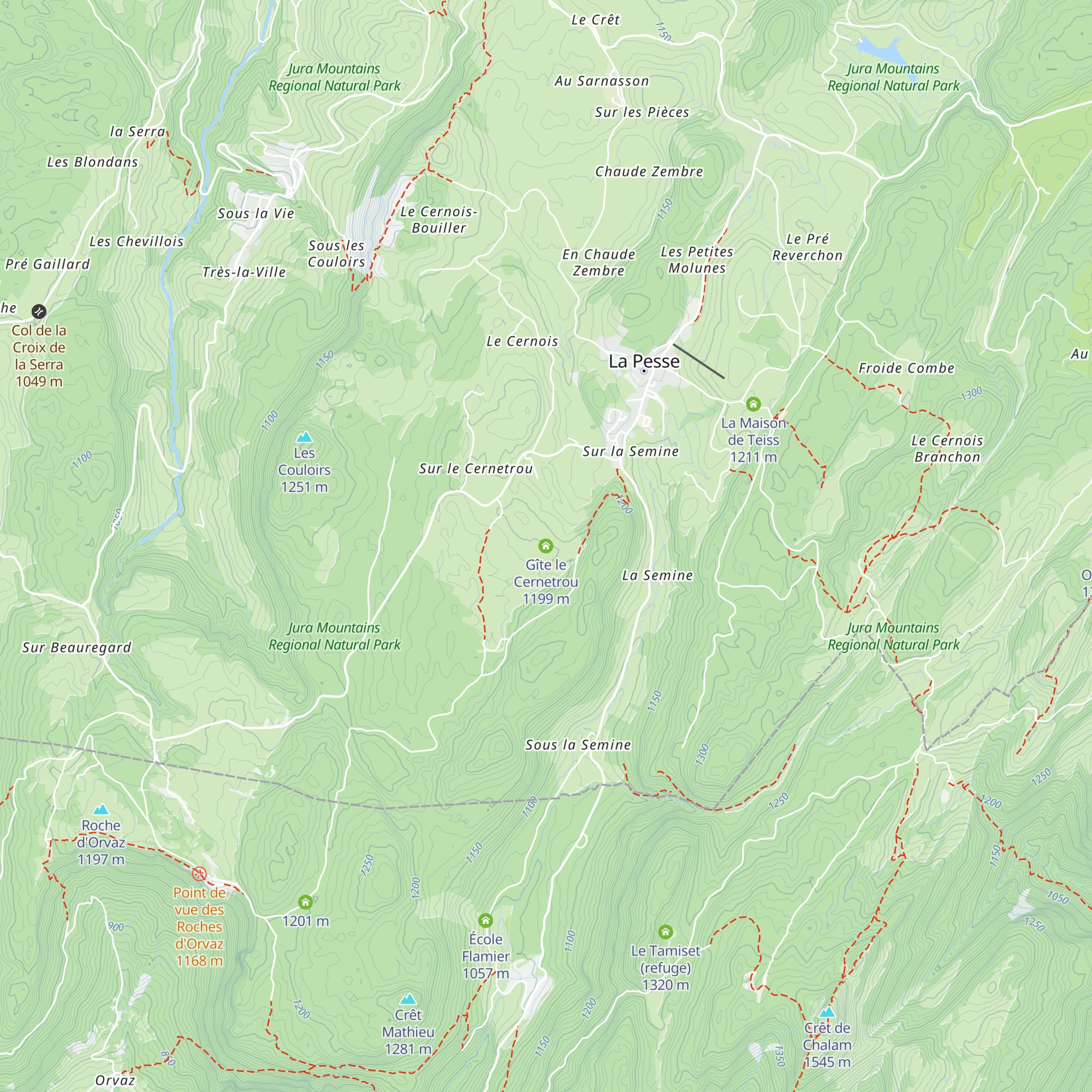 Gîte le Cernetrou map
