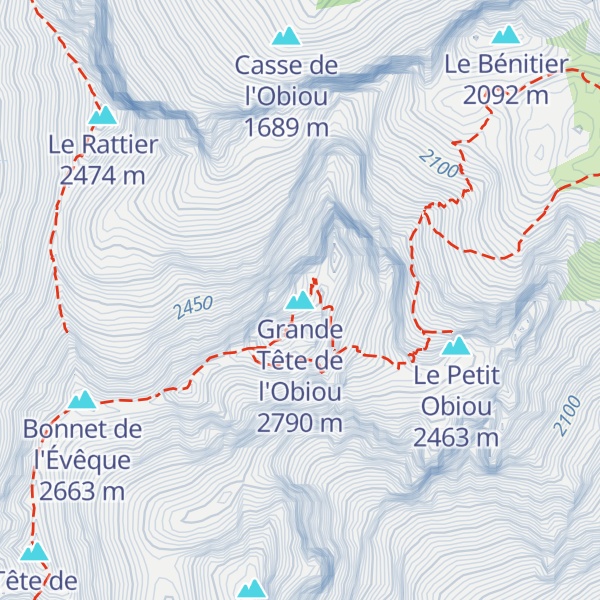 Map of Grande Tête de l'Obiou