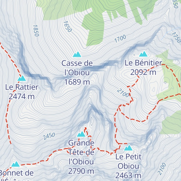 Map of Crête de la Laisse