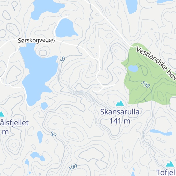 Map of Beinskinnfjellet