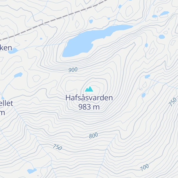Map of Hafsåsvarden