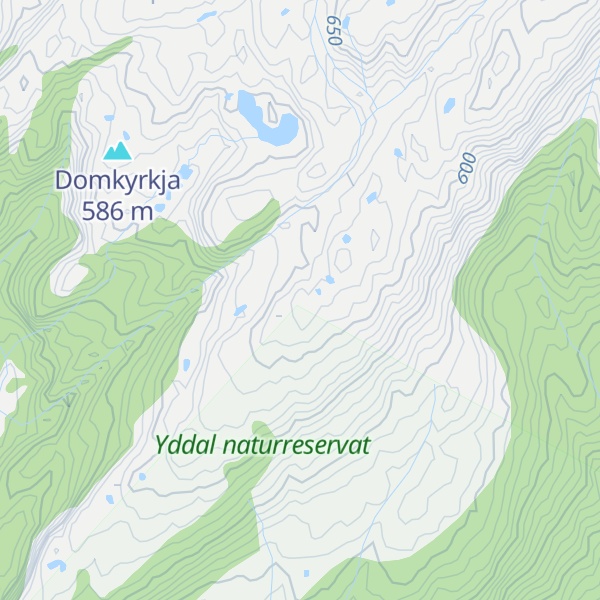 Map of Yddalsvardafjellet