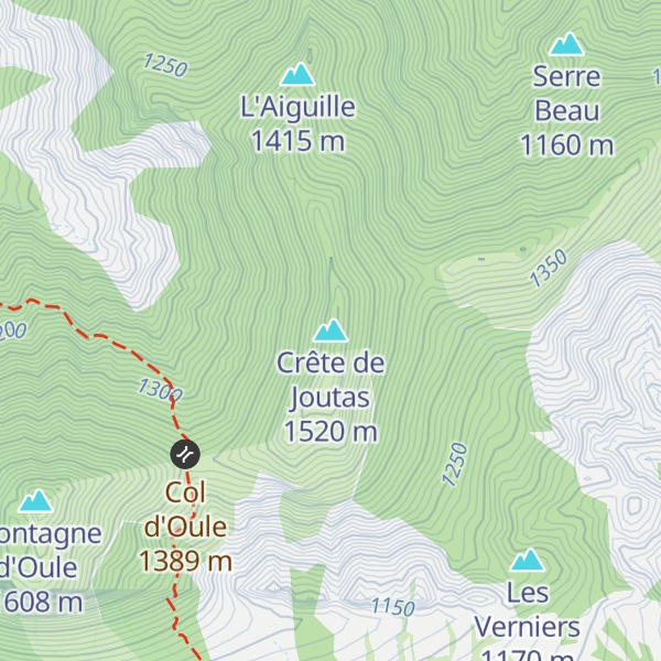 Map of Crête de Joutas