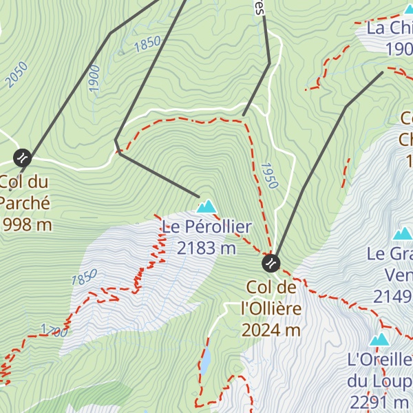 Map of Le Pérollier