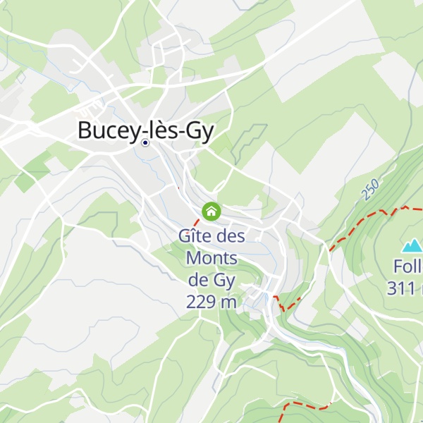 Map of Gîte des Monts de Gy