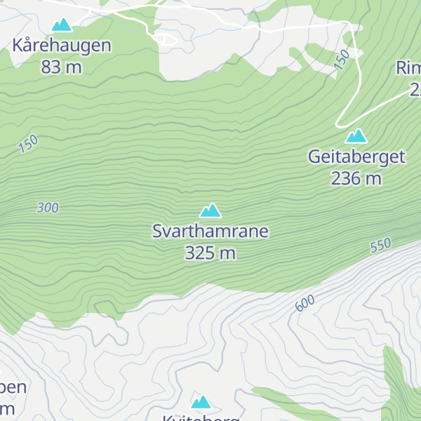 Map of Svarthamrane