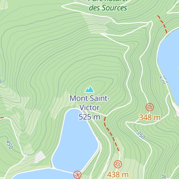 Map of Mont Saint-Victor