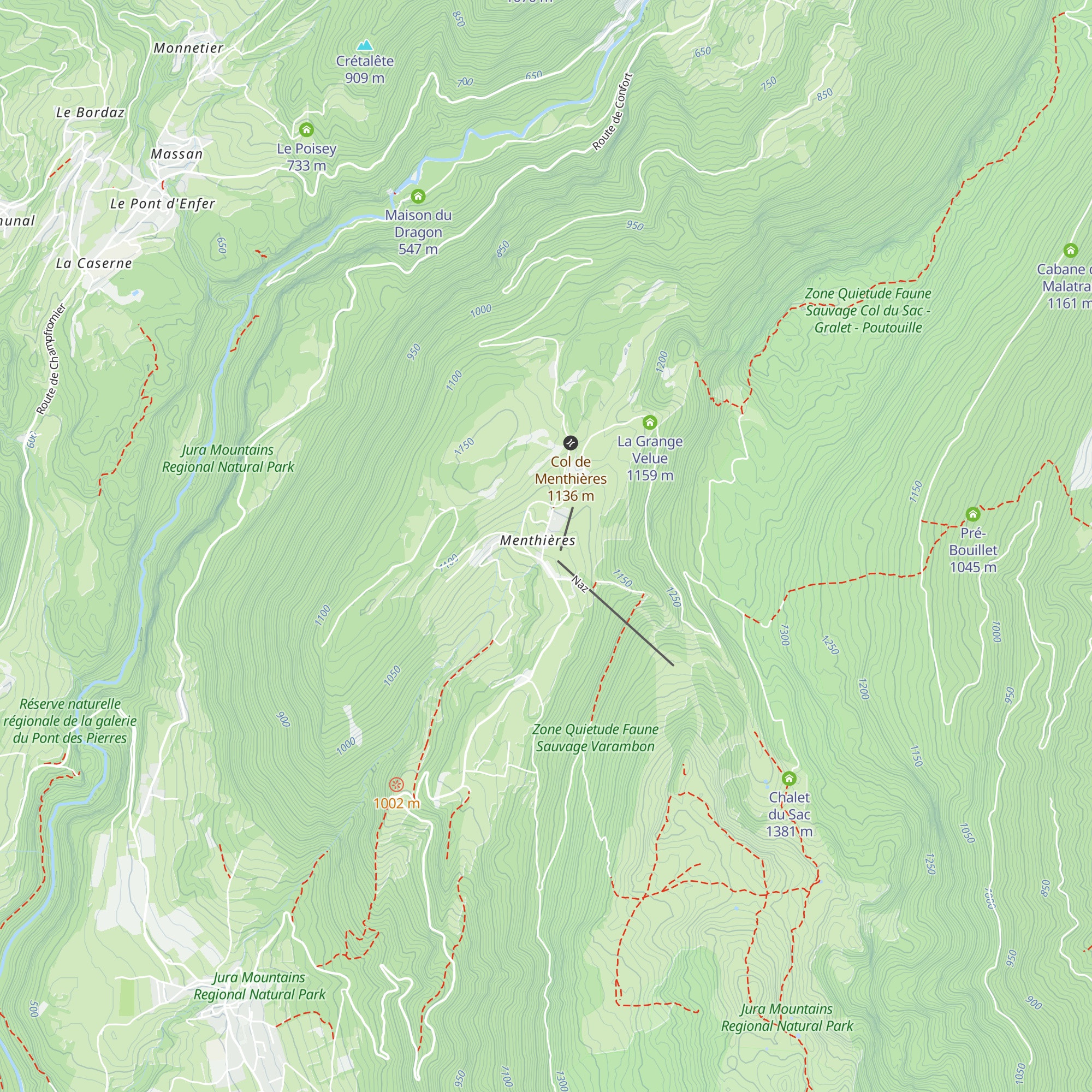 Le Petit Chamois map