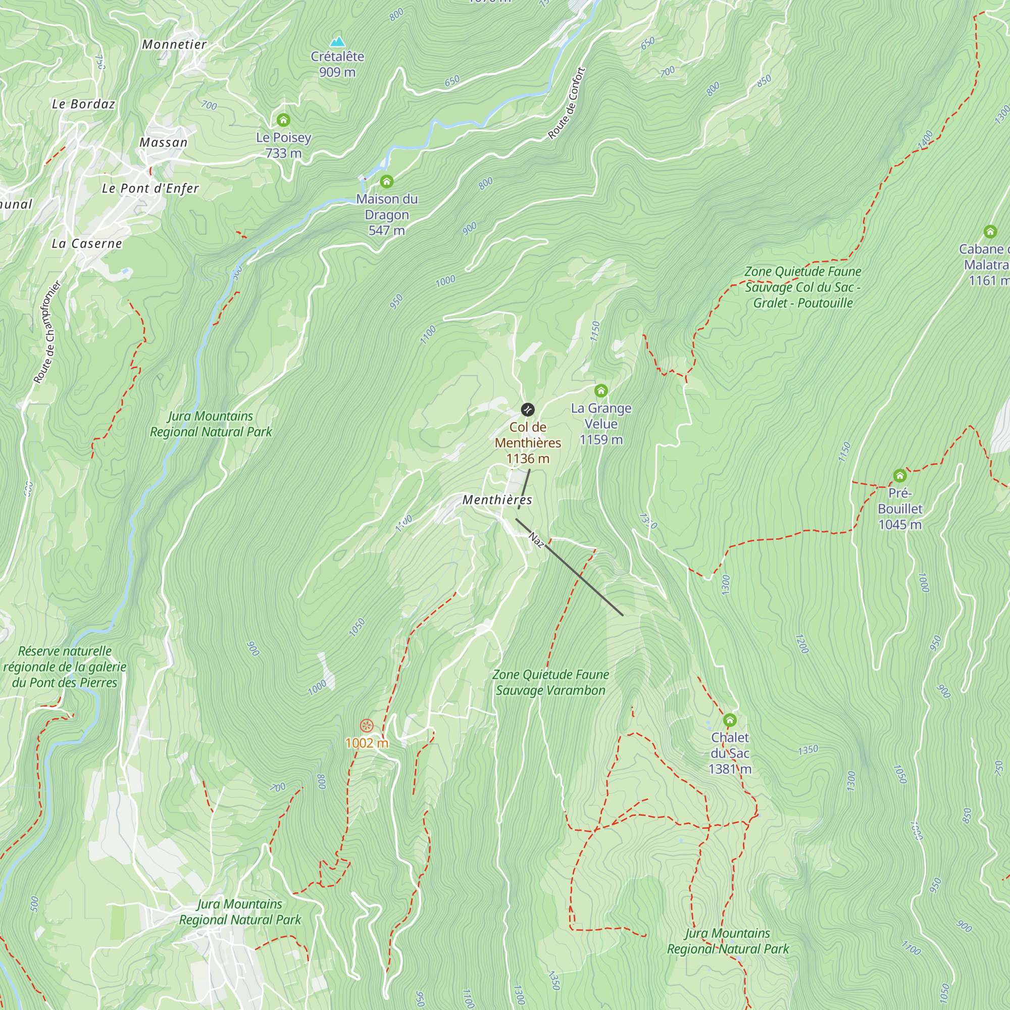 Le Petit Chamois map