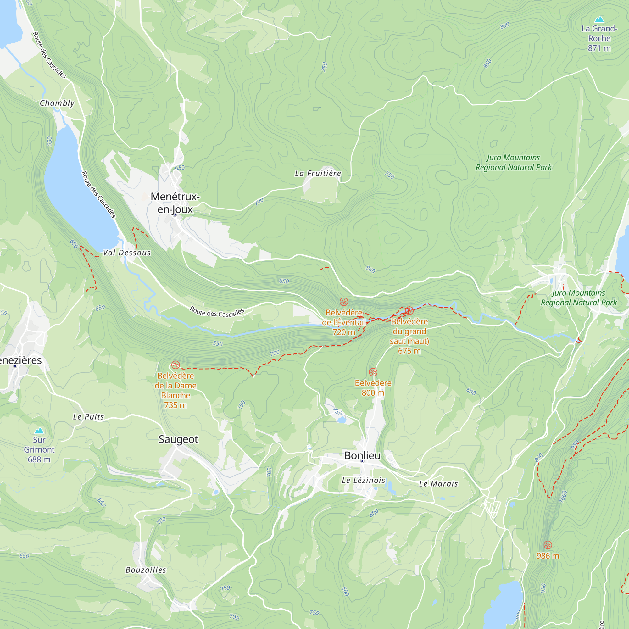 Informations/Parking de l'éventail map