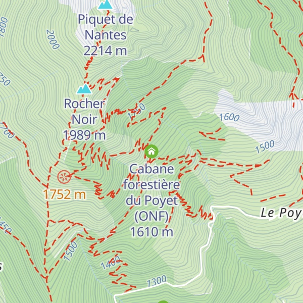 Map of Cabane forestière du Poyet (ONF)