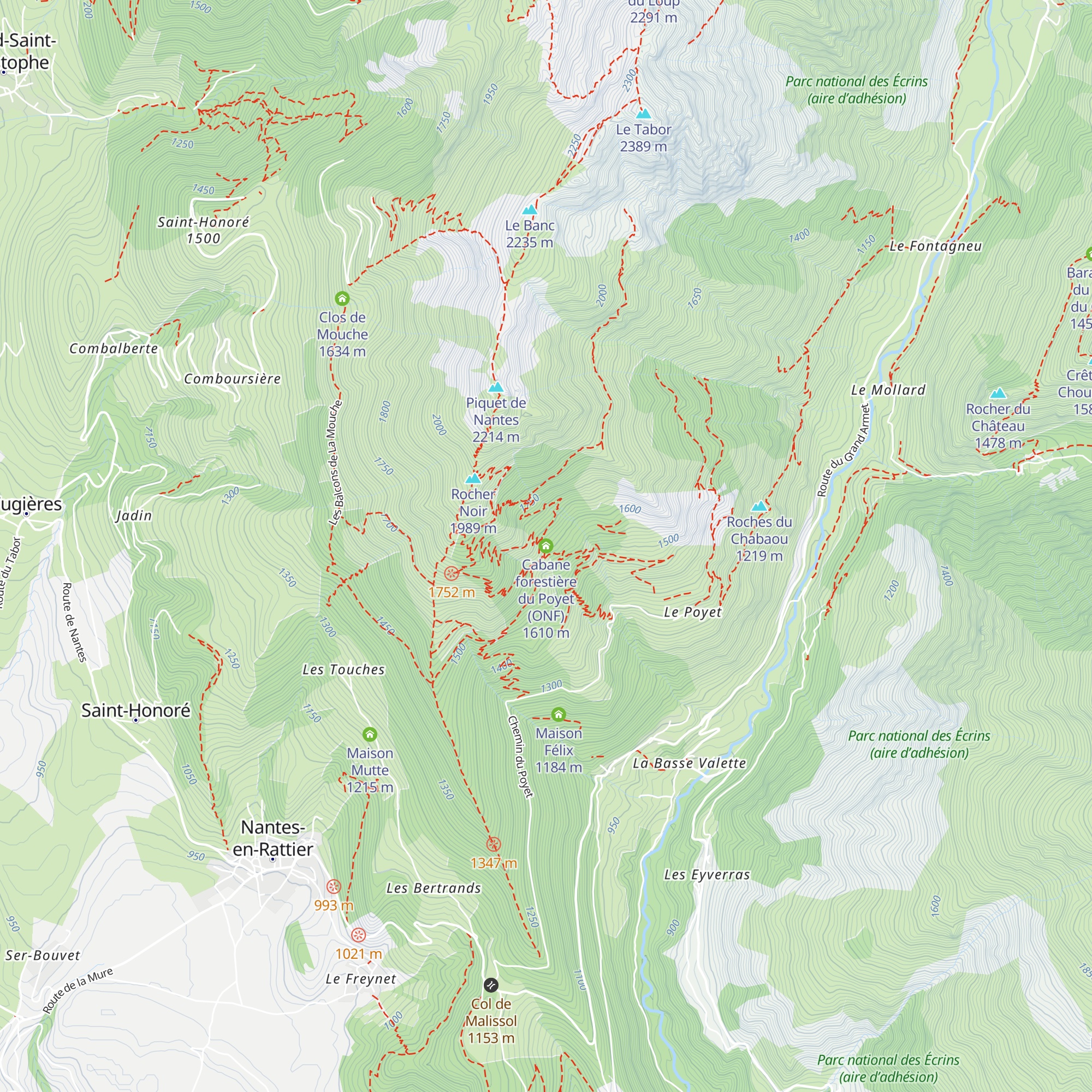 Cabane forestière du Poyet (ONF) map