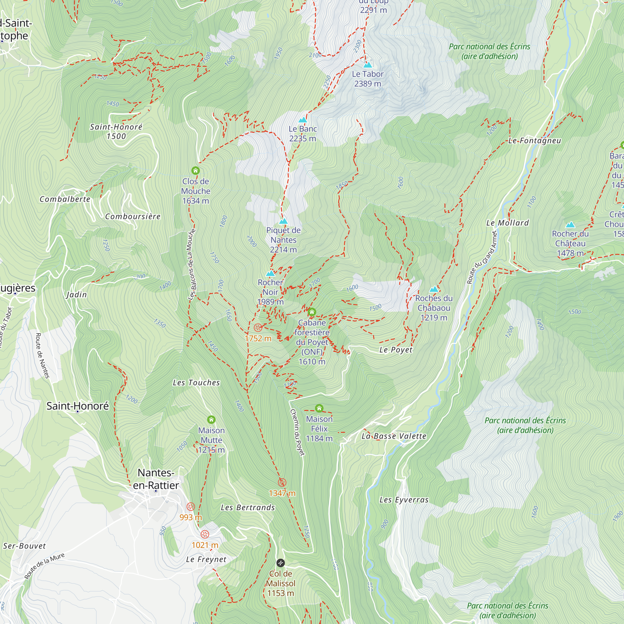 Cabane forestière du Poyet (ONF) map