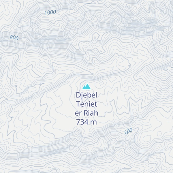 Map of Djebel Teniet er Riah