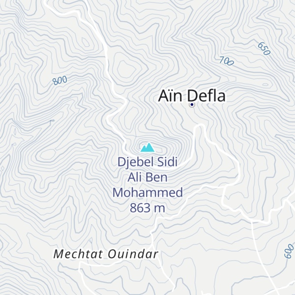 Map of Djebel Sidi Ali Ben Mohammed