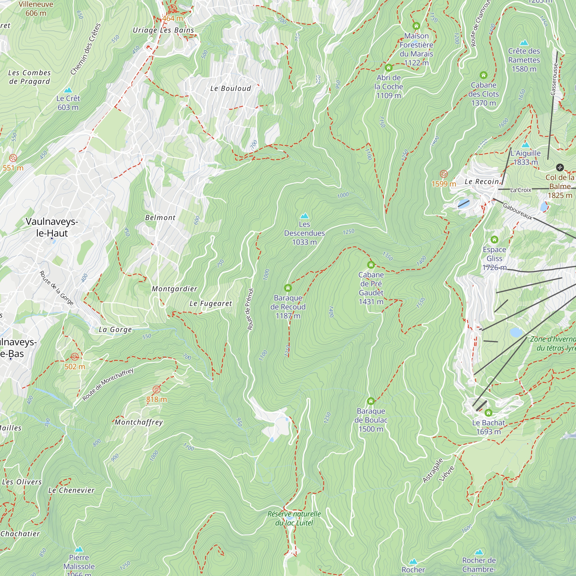 Baraque de Recoud map