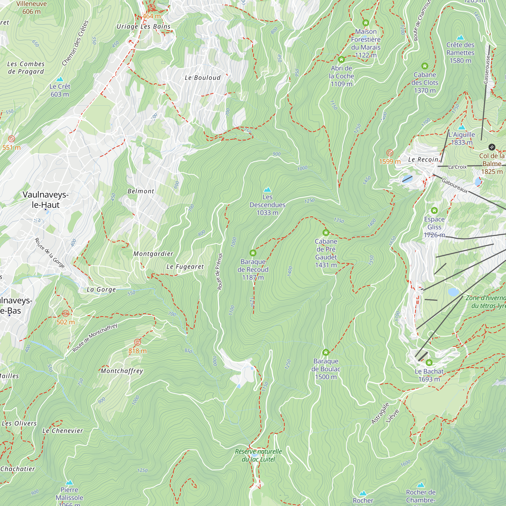 Baraque de Recoud map