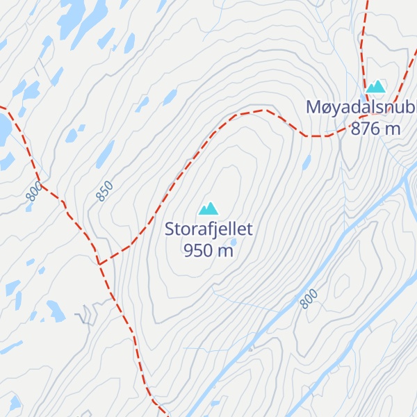 Map of Storafjellet