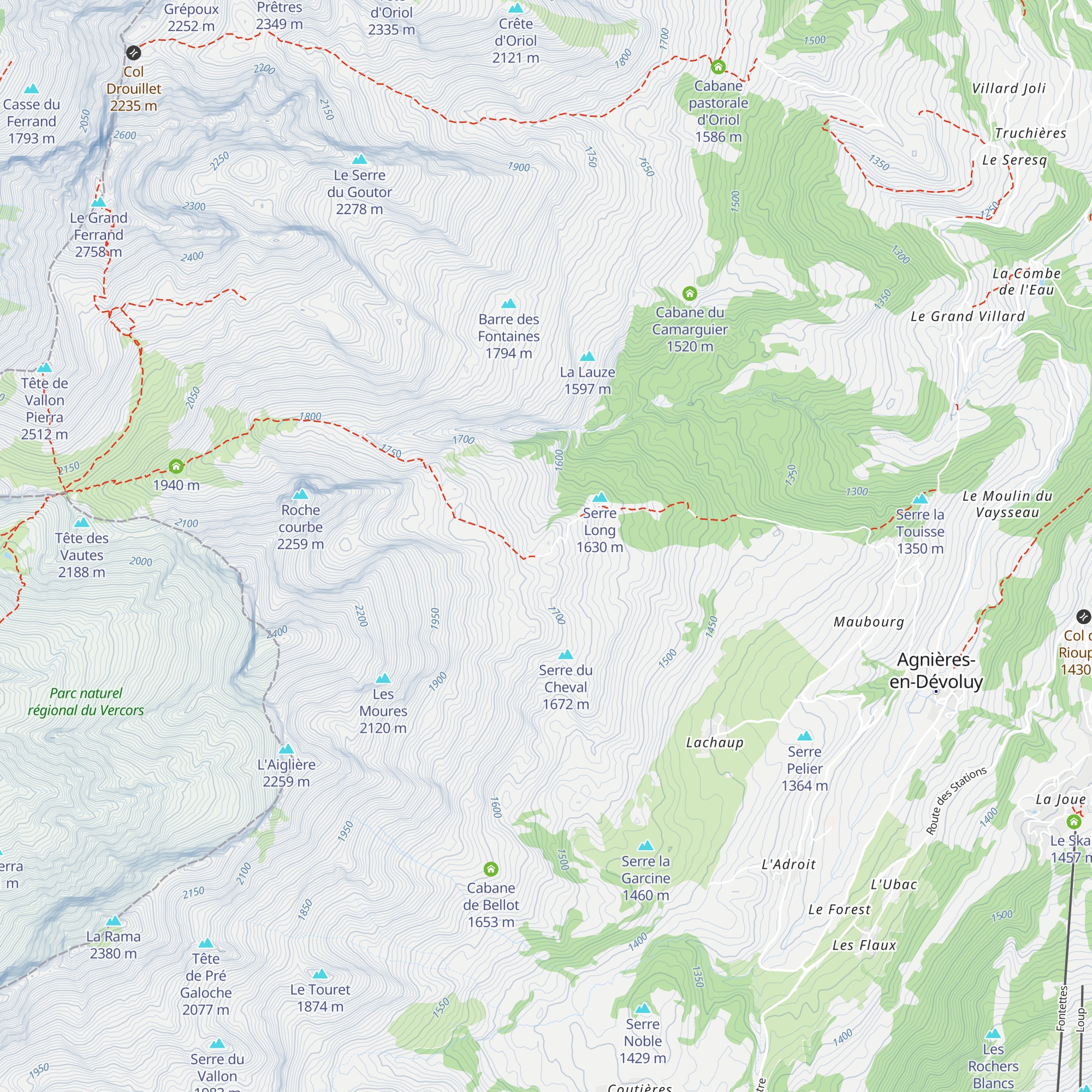 Cabane Pastorale du Chourum Clot map