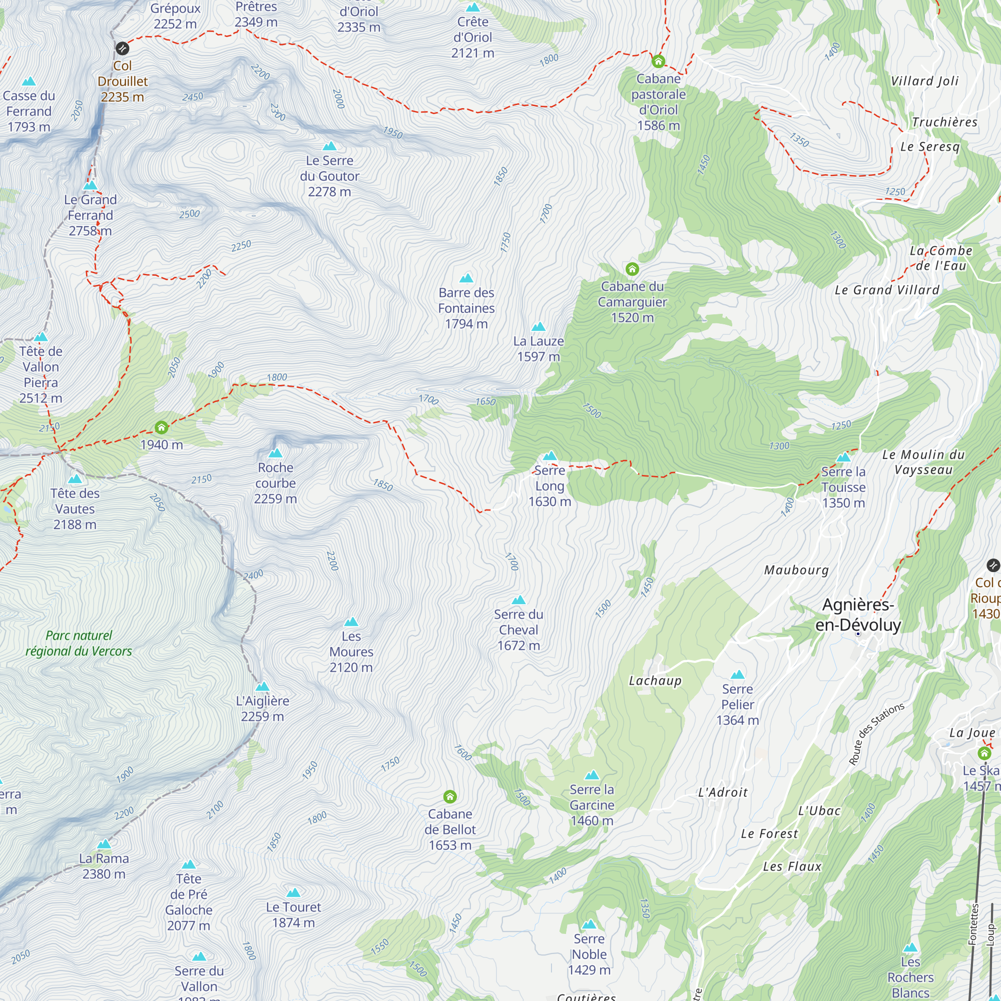 Cabane Pastorale du Chourum Clot map