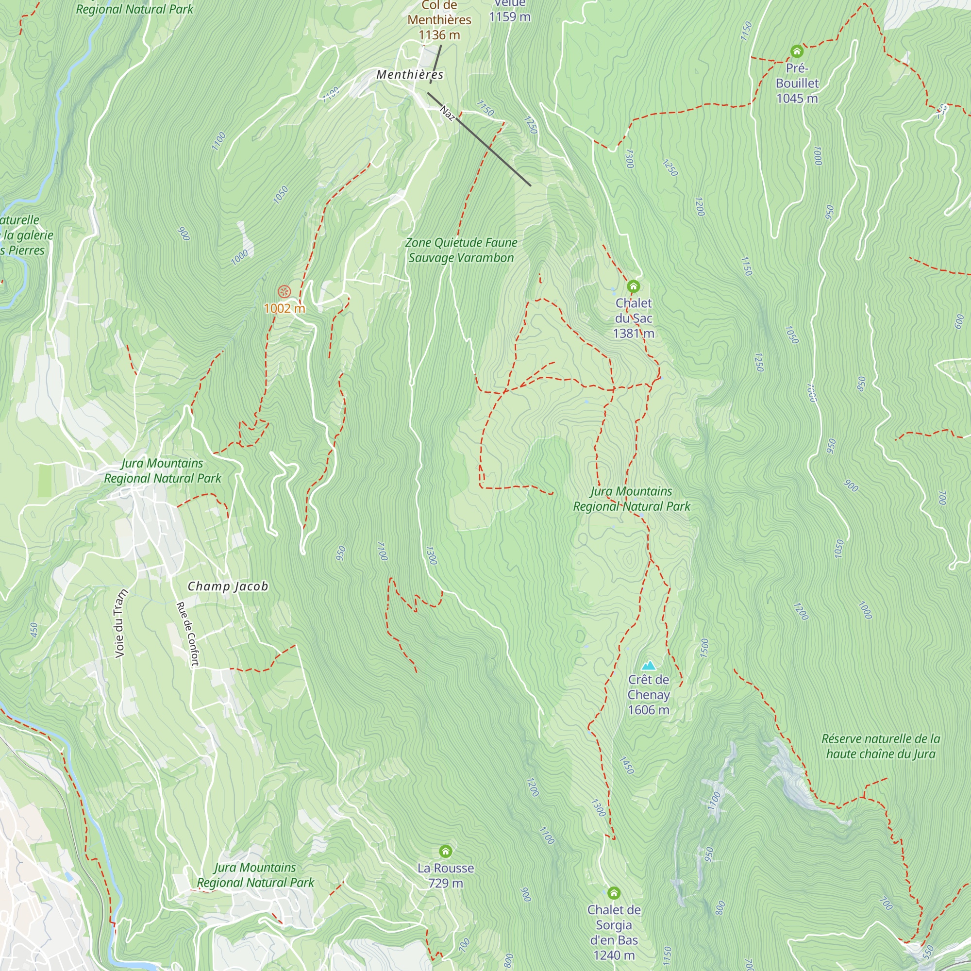 Chalet de Varambon map