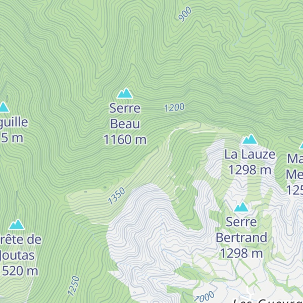 Map of Crête de la Brunelle