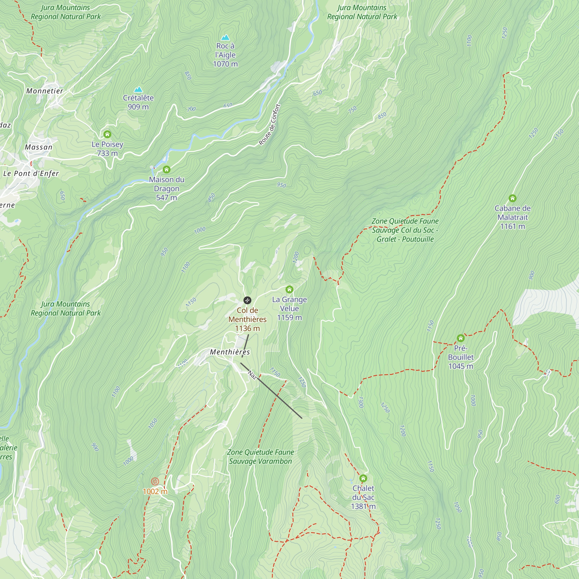 La Grange Velue map