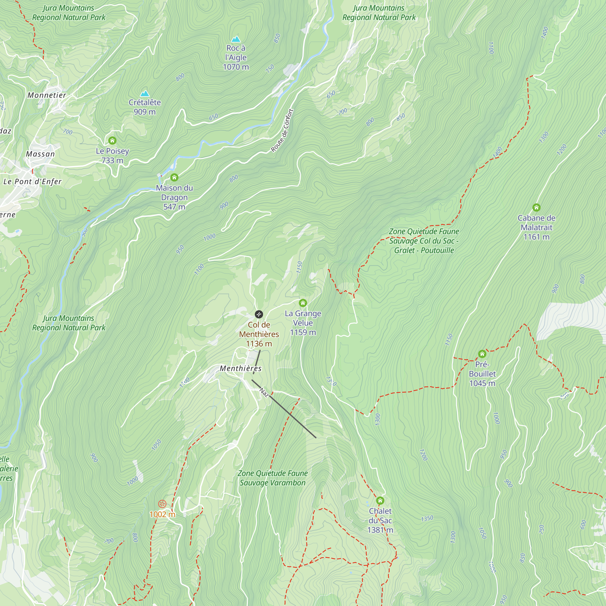 La Grange Velue map