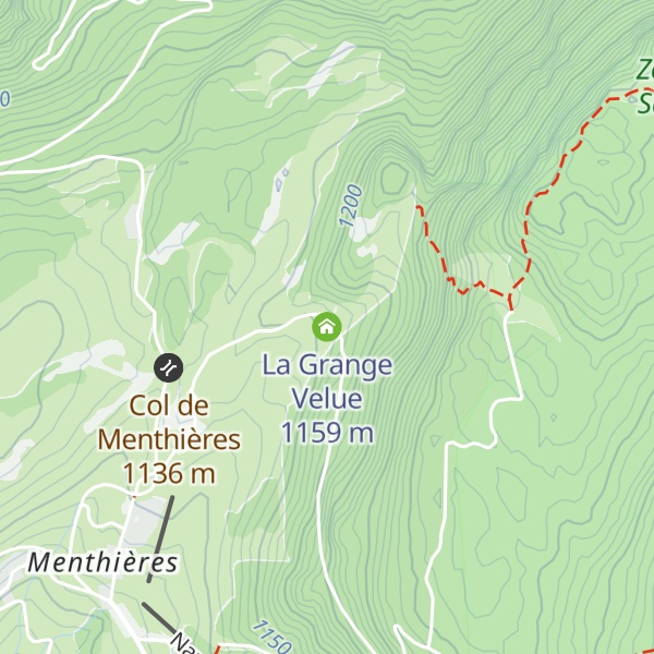 Map of La Grange Velue