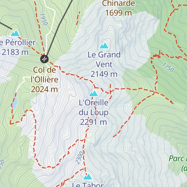 Map of L'Oreille du Loup