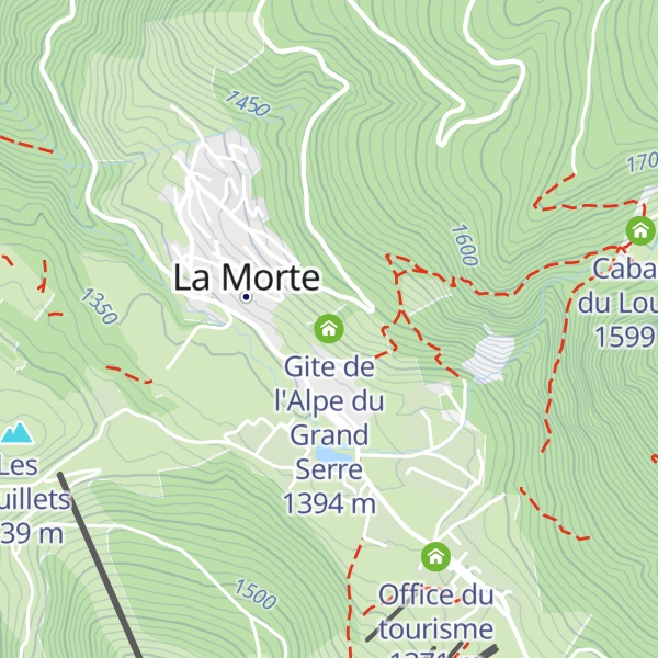 Map of Gite de l'Alpe du Grand Serre