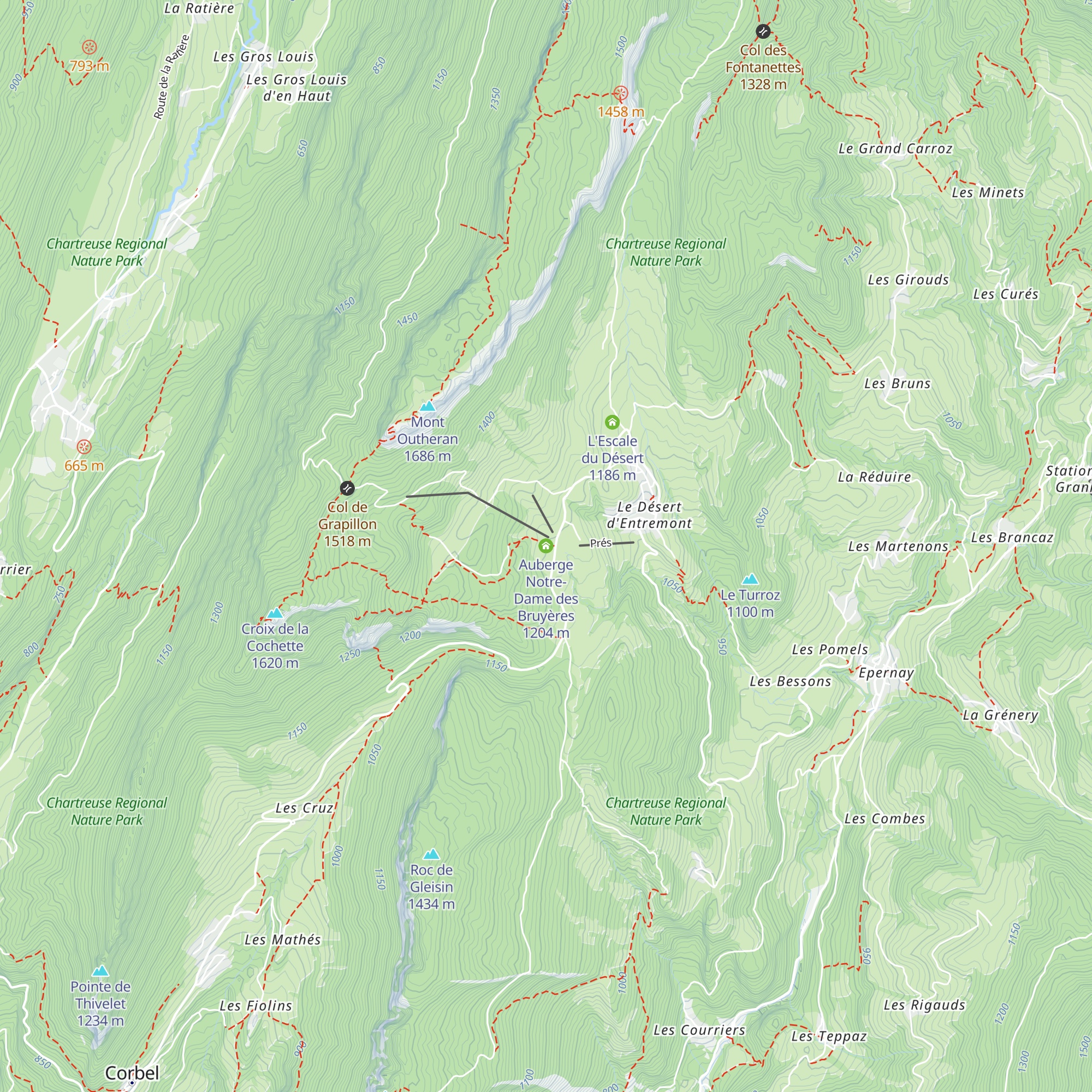 Auberge Notre-Dame des Bruyères map