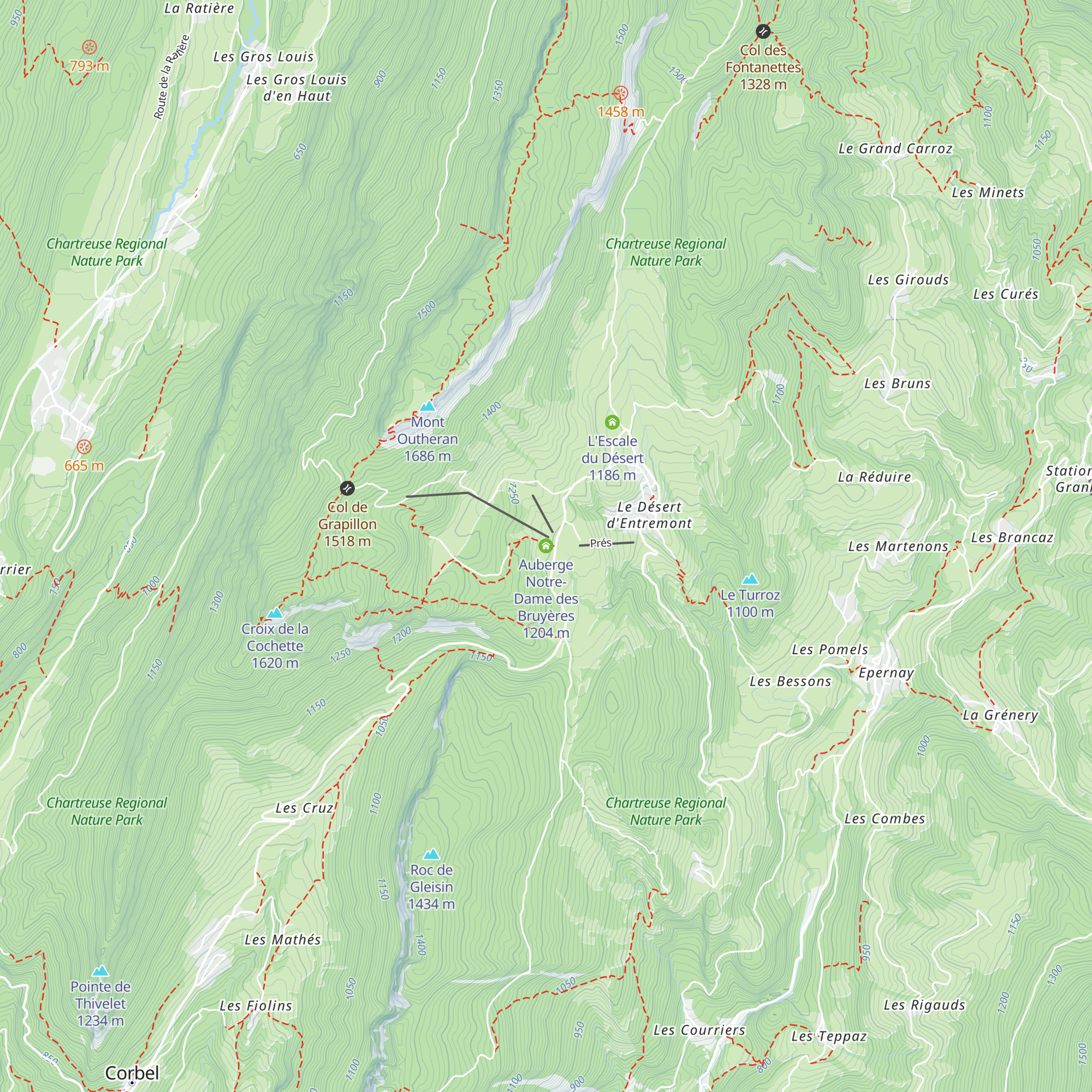Auberge Notre-Dame des Bruyères map