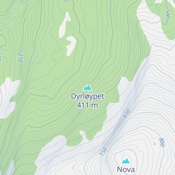 Map of Dyrløypet