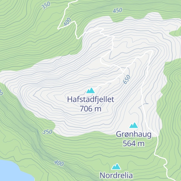 Map of Hafstadfjellet