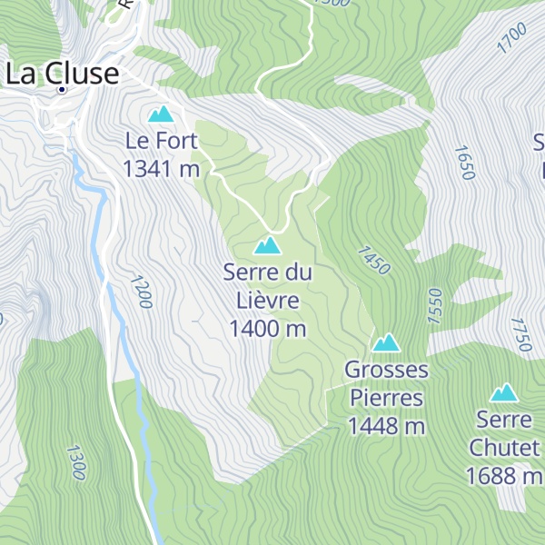 Map of Cabane de la Serre du Lièvre