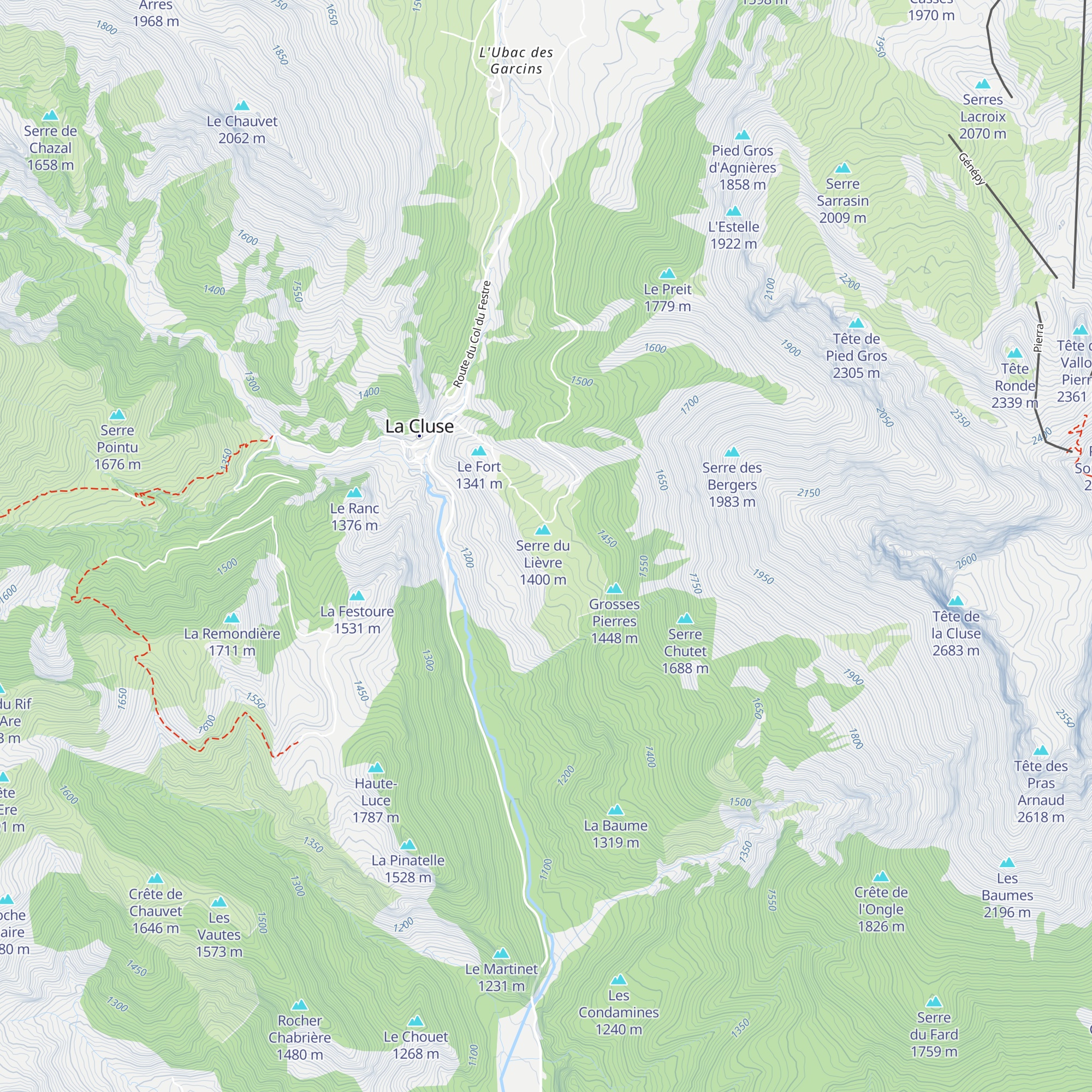 Cabane de la Serre du Lièvre map