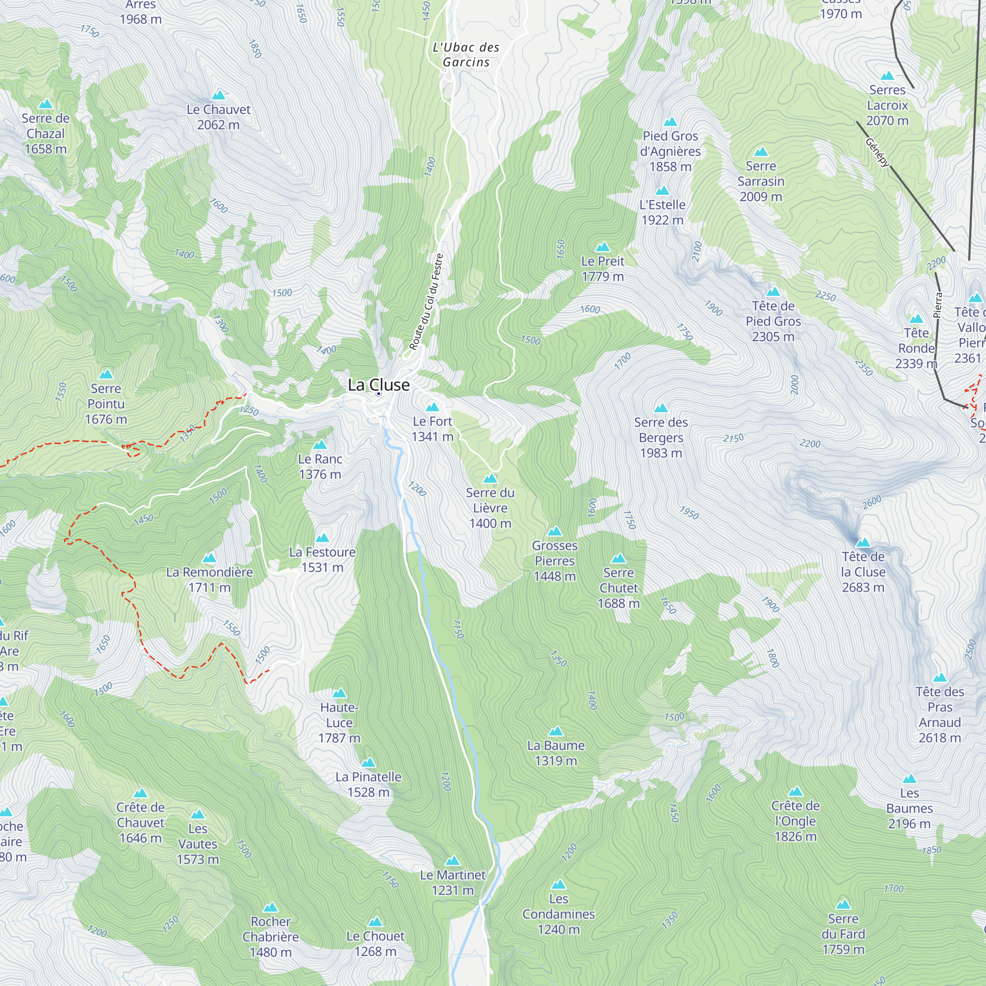 Cabane de la Serre du Lièvre map
