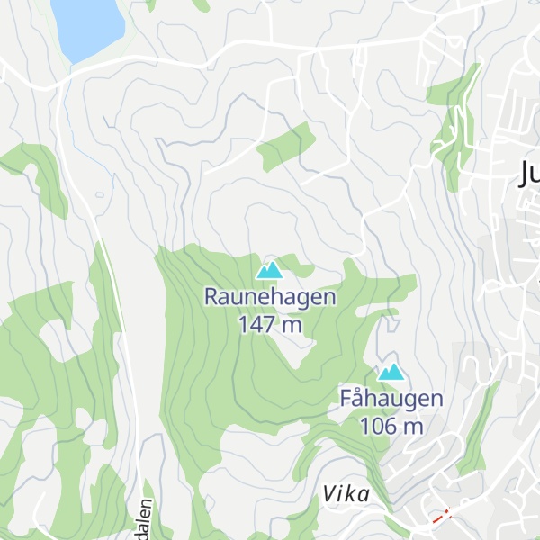 Map of Raunehagen