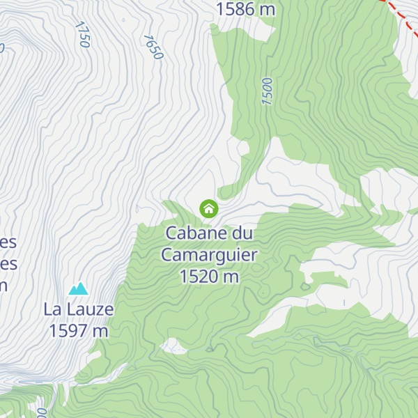 Map of Cabane du Camarguier