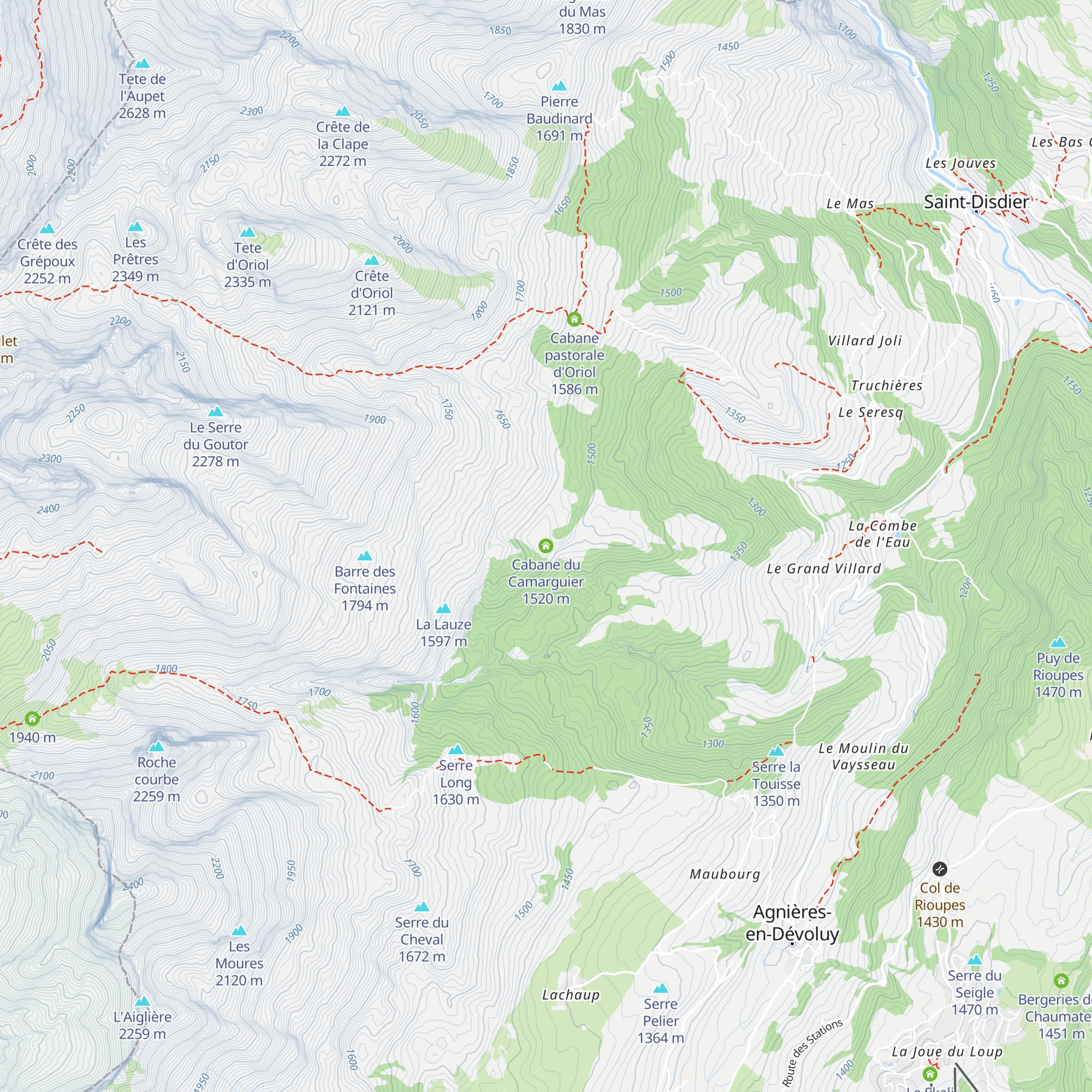 Cabane du Camarguier map
