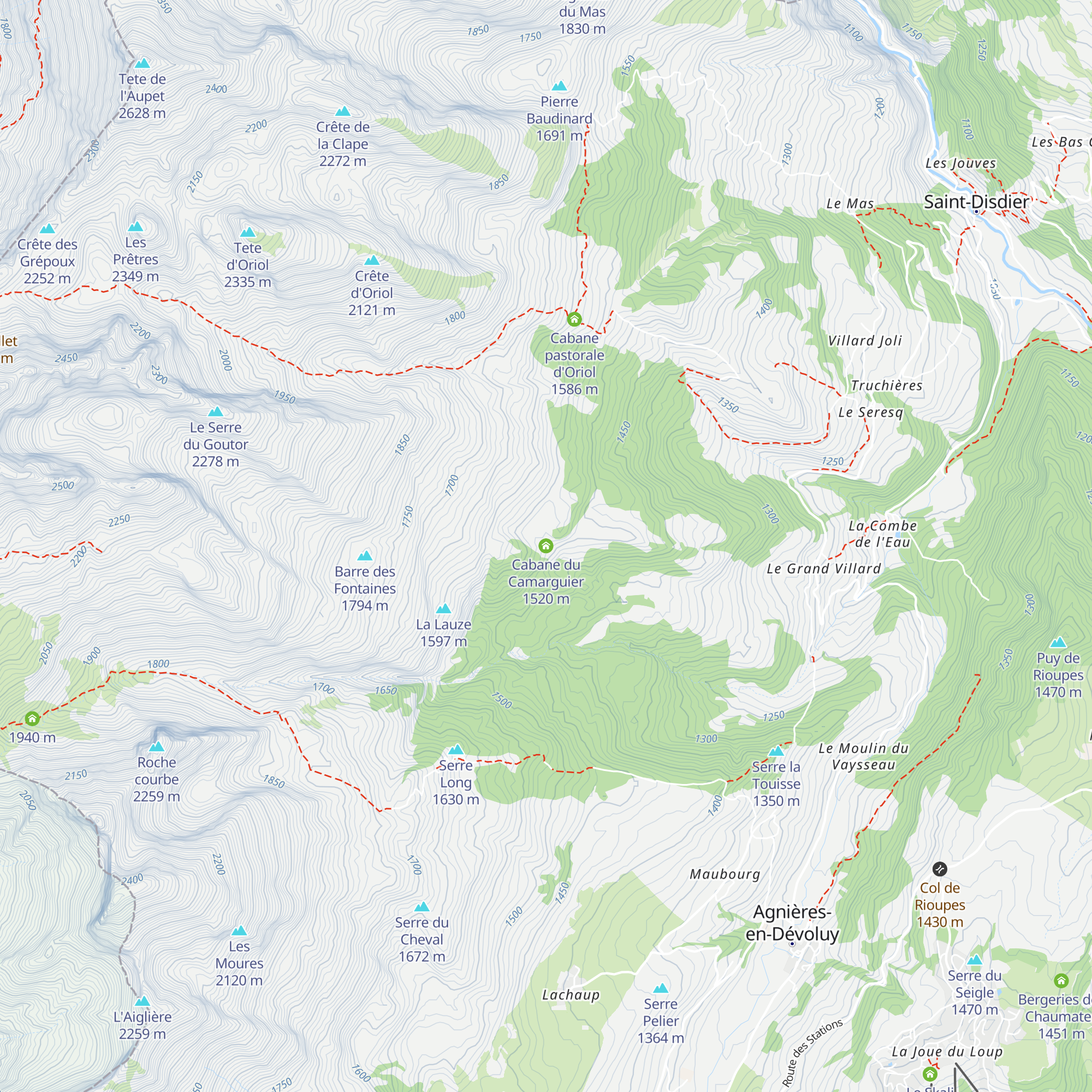 Cabane du Camarguier map