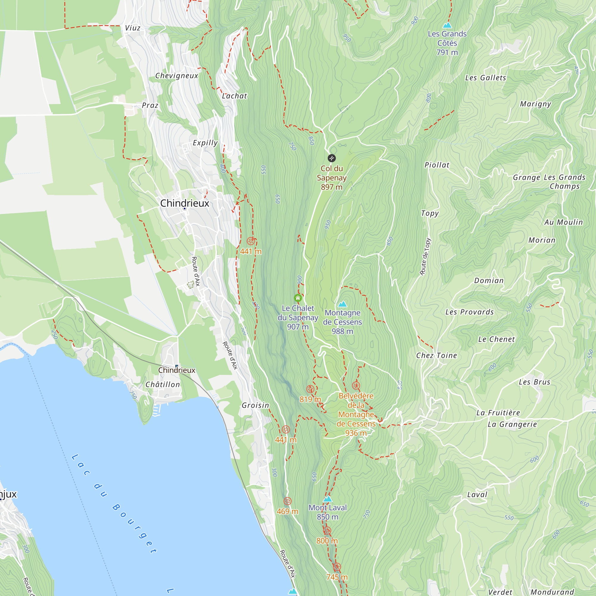 Le Chalet du Sapenay map